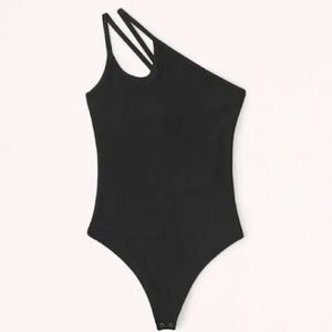 Abercrombie & Fitch Black Asymmetrical Bodysuit